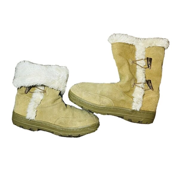 SONOMA Women's Mid Calf Boots Leather Suede Camel Tan Warm Aurora Sz 7.5 M - Picture 2 of 11